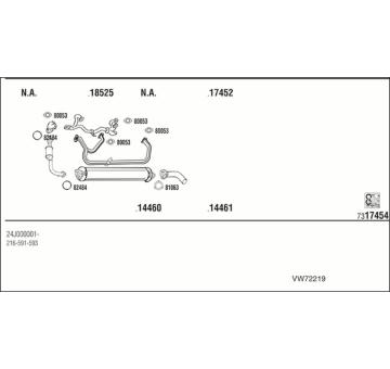 Výfukový systém WALKER VW72219