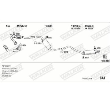 Výfukový systém WALKER VW72263