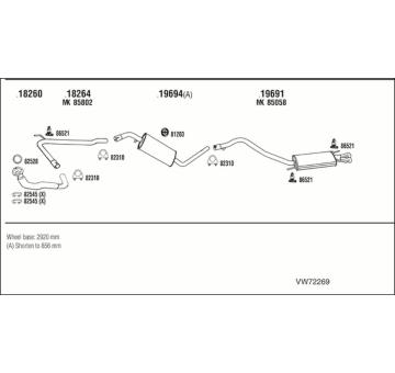 Výfukový systém WALKER VW72269