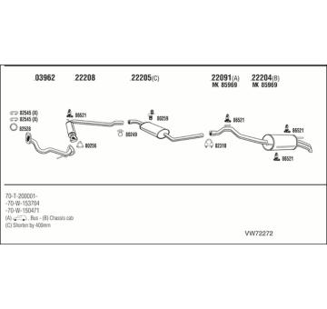 Výfukový systém WALKER VW72272