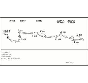 Výfukový systém WALKER VW72273