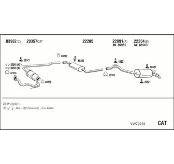 Výfukový systém WALKER VW72275