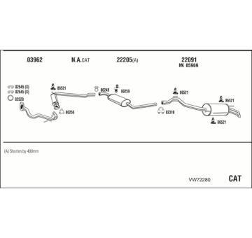 Výfukový systém WALKER VW72280