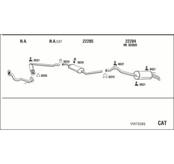 Výfukový systém WALKER VW72283