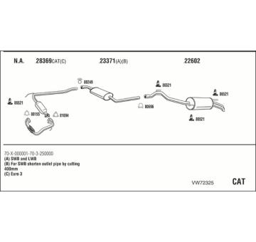 Výfukový systém WALKER VW72325