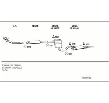 Výfukový systém WALKER VW80308