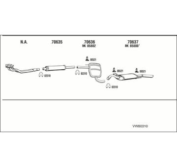 Výfukový systém WALKER VW80310
