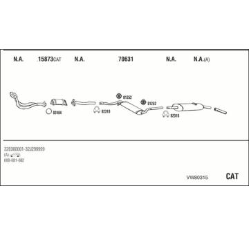 Výfukový systém WALKER VW80315