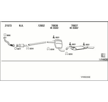 Výfukový systém WALKER VW80358
