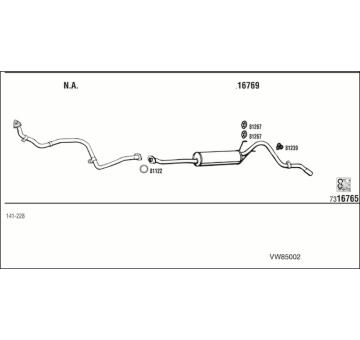 Výfukový systém WALKER VW85002