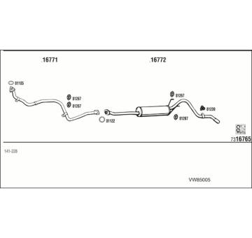 Výfukový systém WALKER VW85005
