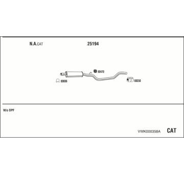 Výfukový systém WALKER VWK000358A