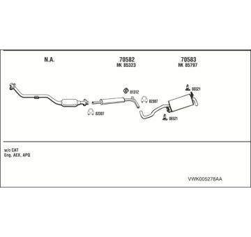 Výfukový systém WALKER VWK005278AA
