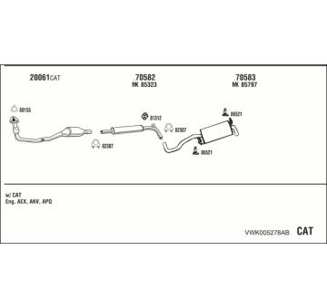 Výfukový systém WALKER VWK005278AB