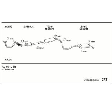 Výfukový systém WALKER VWK005299AB