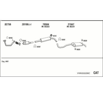 Výfukový systém WALKER VWK005299C