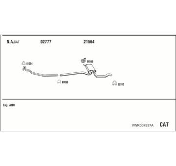 Výfukový systém WALKER VWK007937A