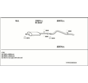 Výfukový systém WALKER VWK008856A