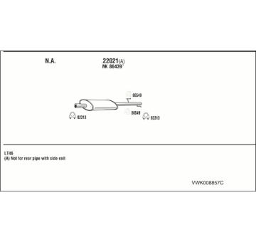 Výfukový systém WALKER VWK008857C