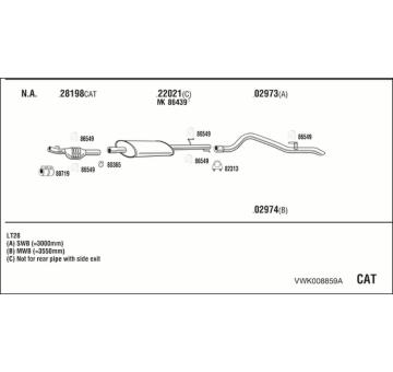 Výfukový systém WALKER VWK008859A