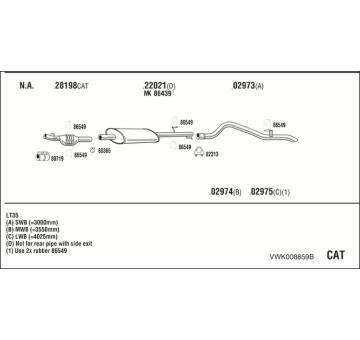 Výfukový systém WALKER VWK008859B