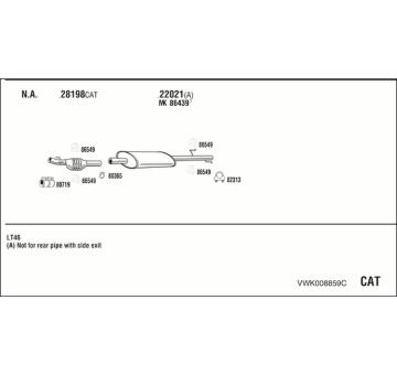 Výfukový systém WALKER VWK008859C