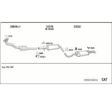 Výfukový systém WALKER VWK010001A