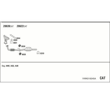 Výfukový systém WALKER VWK010045A