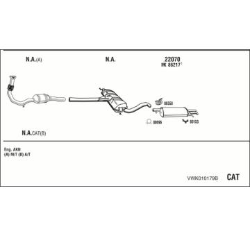 Výfukový systém WALKER VWK010179B