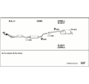 Výfukový systém WALKER VWK010751A