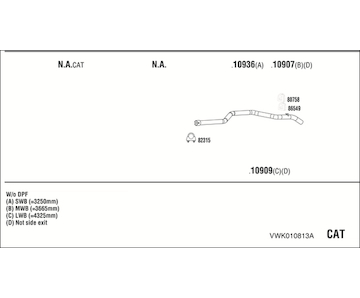 Výfukový systém WALKER VWK010813A