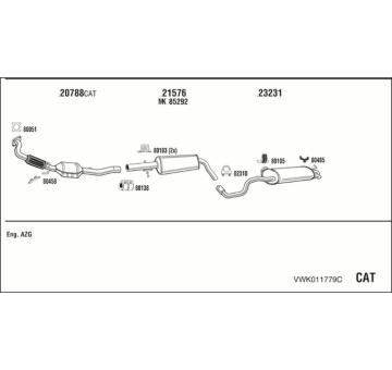 Výfukový systém WALKER VWK011779C