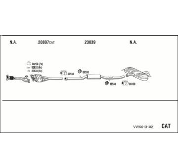 Výfukový systém WALKER VWK013102