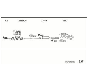 Výfukový systém WALKER VWK013105