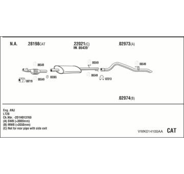 Výfukový systém WALKER VWK014100AA