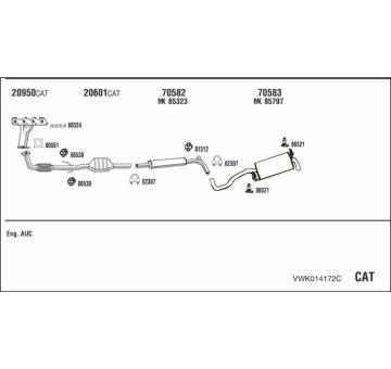 Výfukový systém WALKER VWK014172C