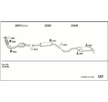 Výfukový systém WALKER VWK014176A