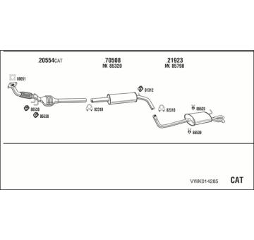 Výfukový systém WALKER VWK014285