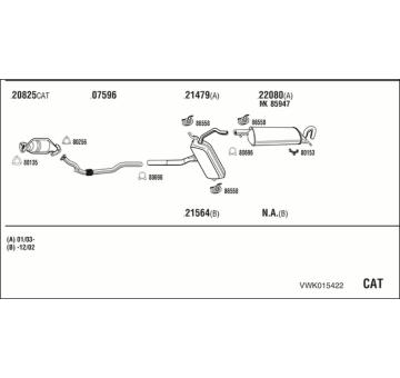 Výfukový systém WALKER VWK015422