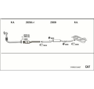 Výfukový systém WALKER VWK015467