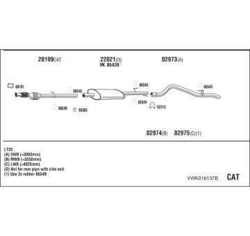 Výfukový systém WALKER VWK016137B