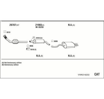 Výfukový systém WALKER VWK016253