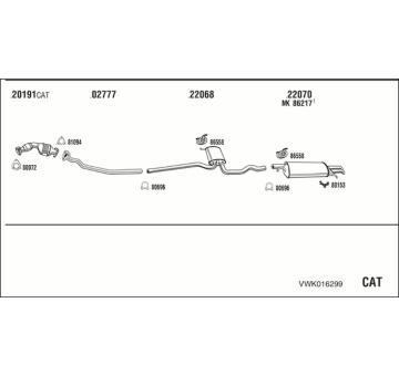 Výfukový systém WALKER VWK016299
