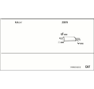 Výfukový systém WALKER VWK016312