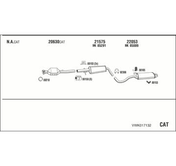 Výfukový systém WALKER VWK017132