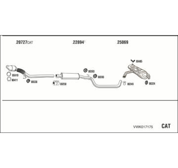 Výfukový systém WALKER VWK017175
