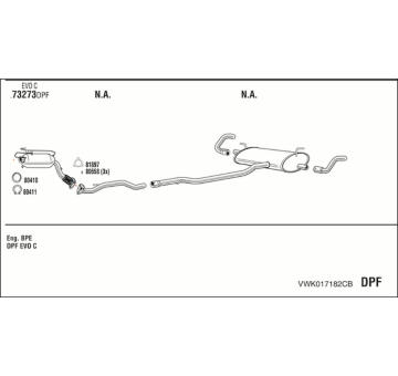 Výfukový systém WALKER VWK017182CB