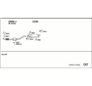 Výfukový systém WALKER VWK017360A