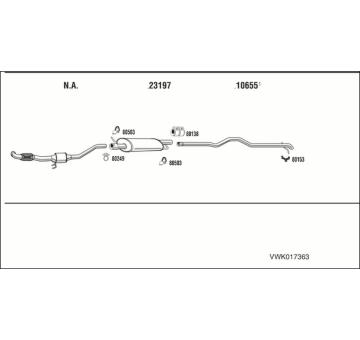 Výfukový systém WALKER VWK017363