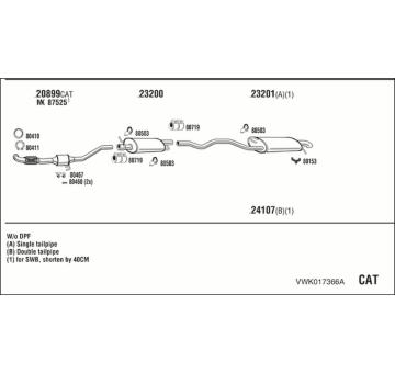 Výfukový systém WALKER VWK017366A